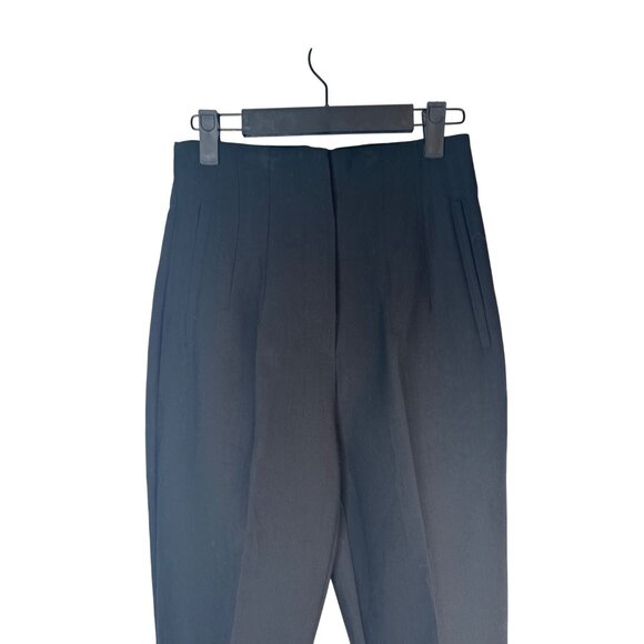 ZARA High-Waisted Black Small Trousers Fit Polyester Viscose Blend Tailored - Picture 7 of 13